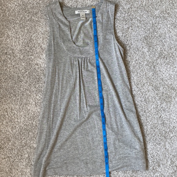 White House black market grey silver shimmer tunic. XS - Picture 6 of 8